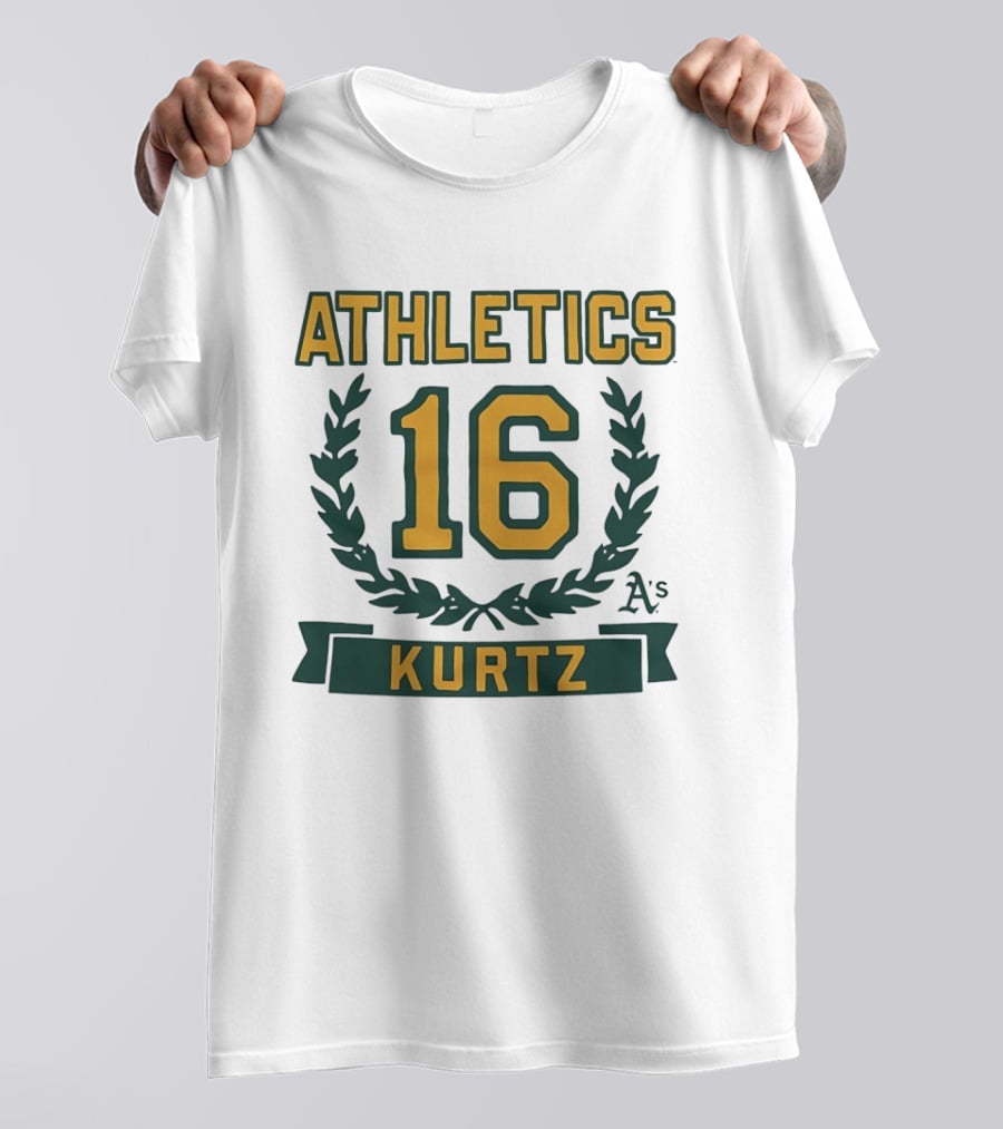 Oakland Athletics 16 Kurtz Wreath A's T-Shirt