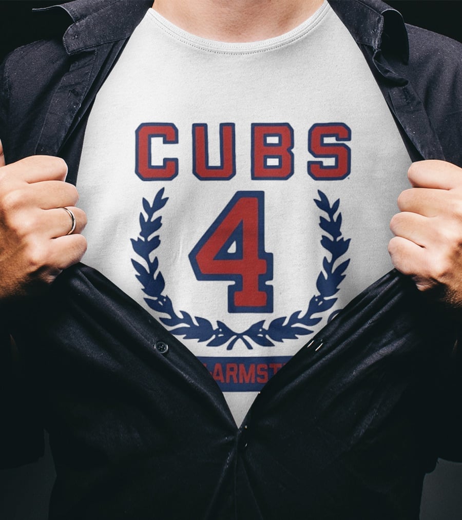 Cubs 4 Crow Armstrong Rookie Wreath T-Shirt