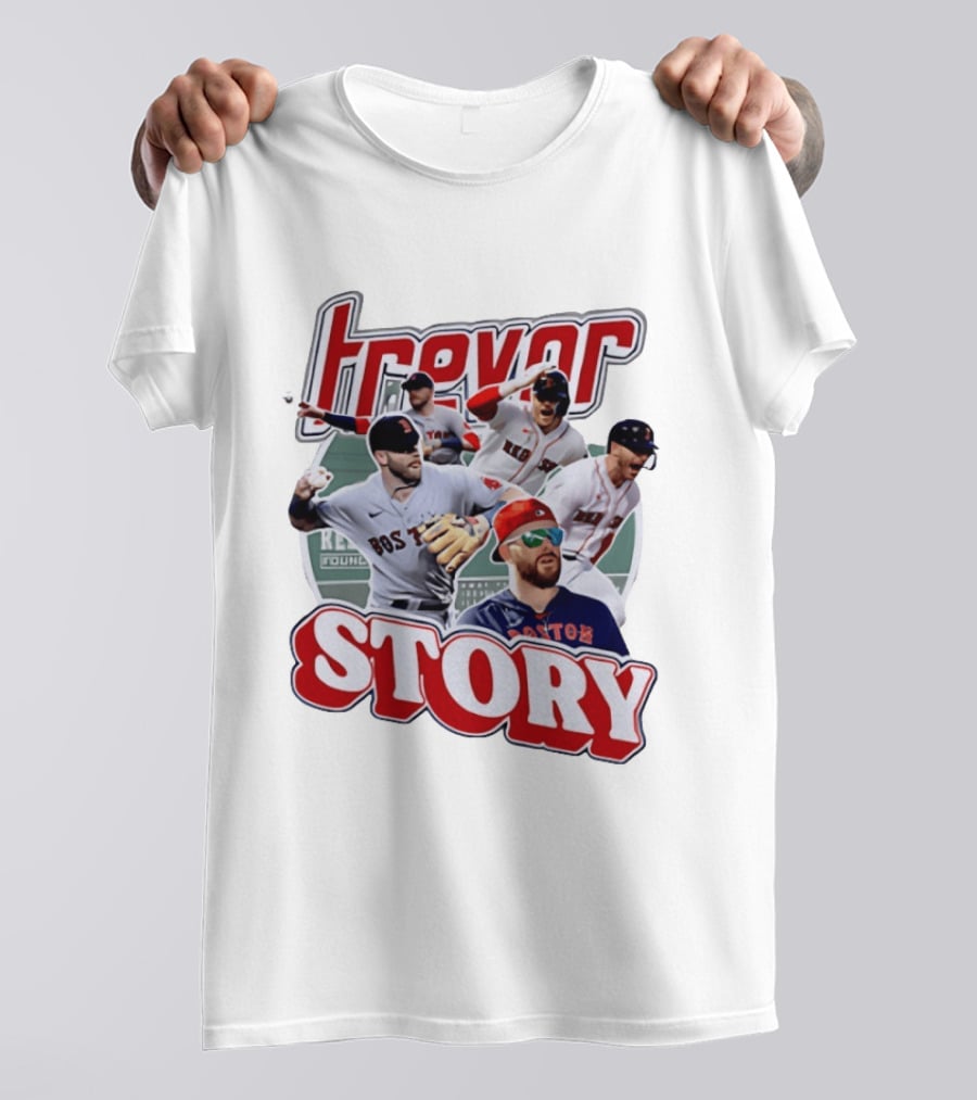 Trevor Story Boston Red Sox MLB Player Collage T-Shirt