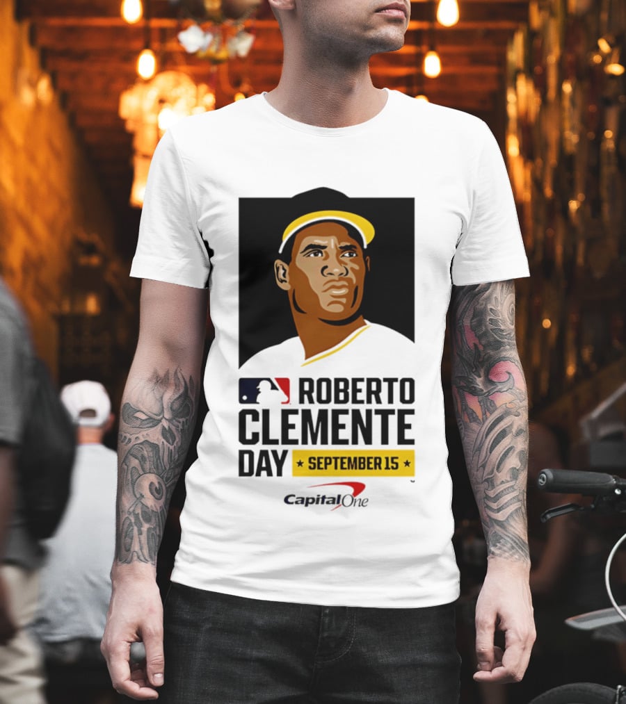Roberto Clemente Day September 15 MLB Capital One T-Shirt