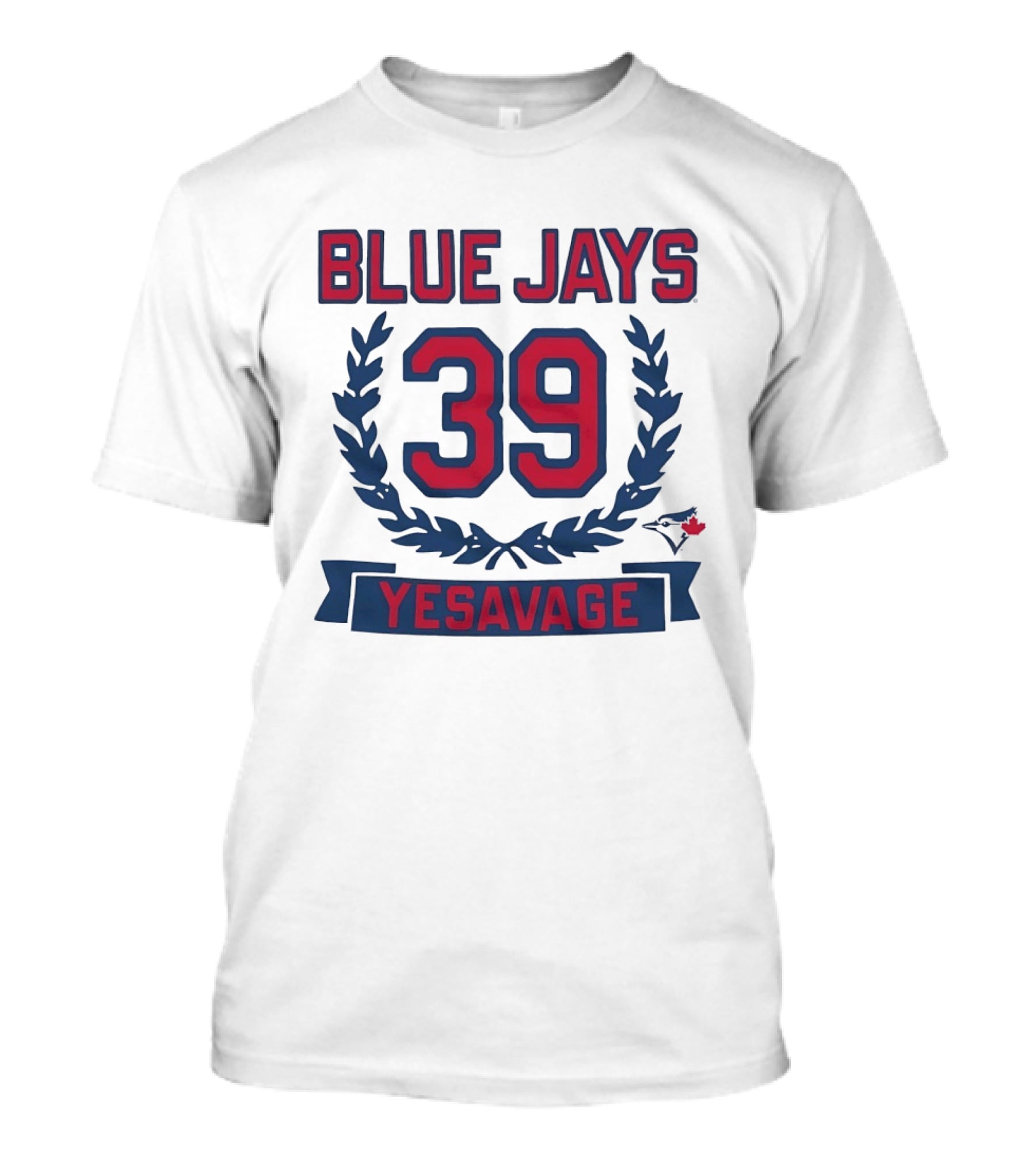 Blue Jays 39 Yesavage Wreath Toronto Rookie T-Shirt