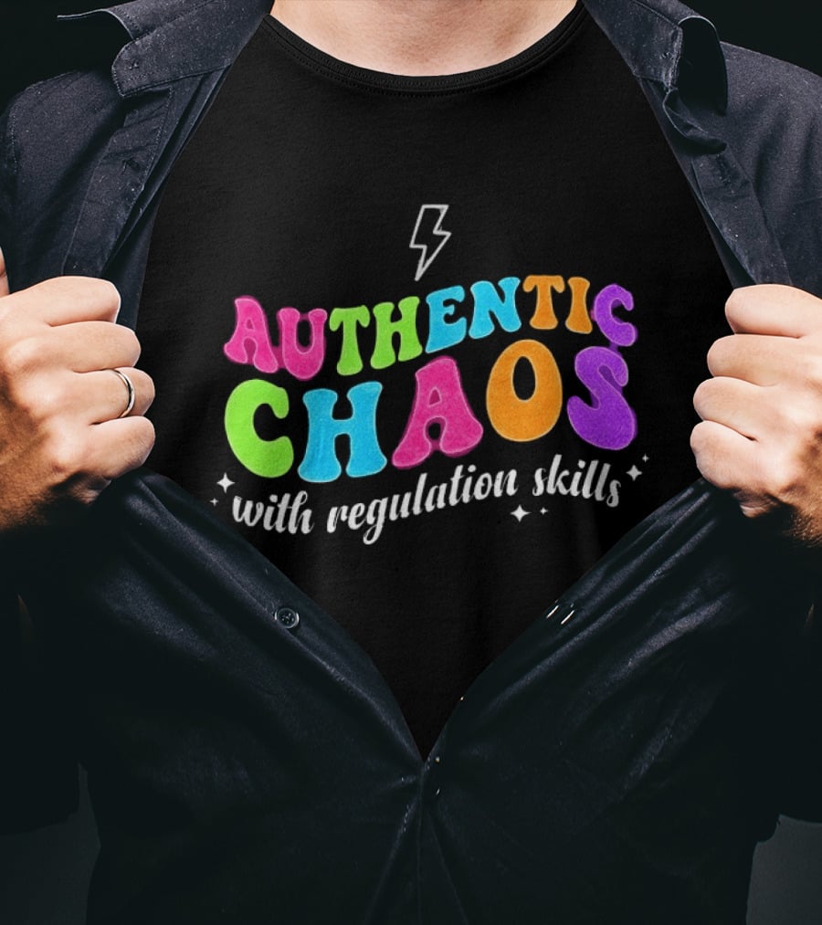 Authentic Chaos Colorful Lightning Regulation Skills T-Shirt