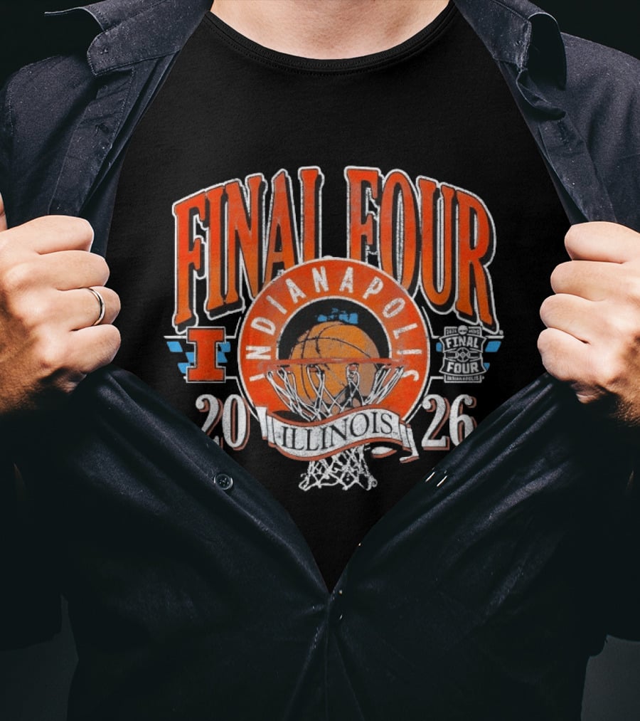 Final Four Indianapolis 2026 Illinois Basketball T-Shirt