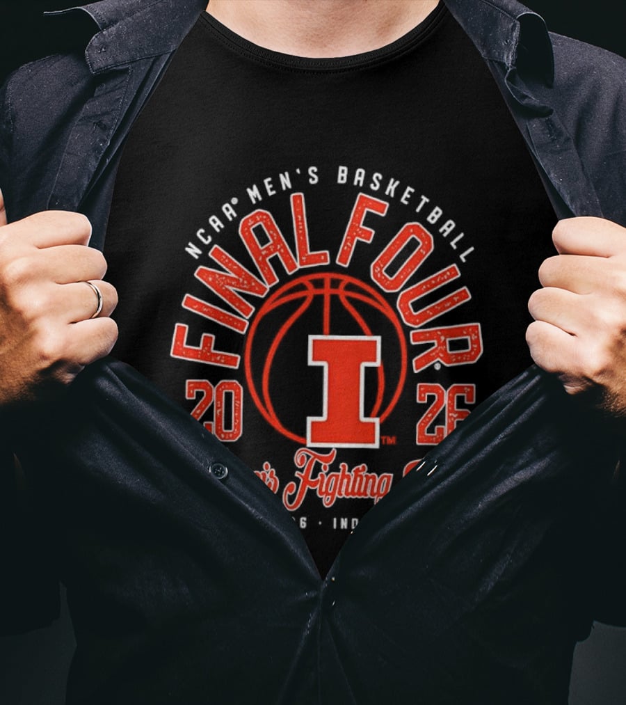 NCAA Men's Basketball Final Four 2026 Illinois Fighting Illini April Indianapolis T-Shirt