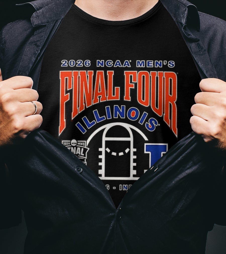 2026 NCAA Men's Final Four Illinois April 4 6 Indianapolis T-Shirt