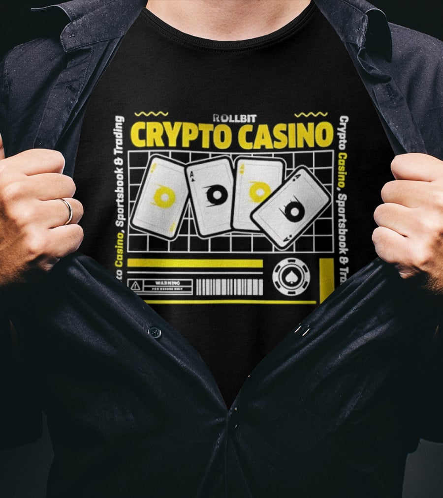 Rollbit Crypto Casino Sportsbook And Trading Playing Cards Digital Tokens T-Shirt