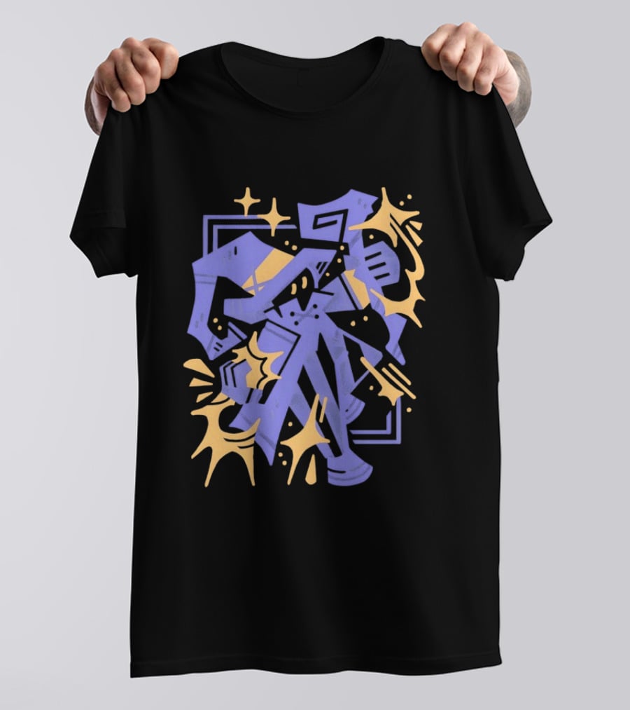 Final Fantasy Flare Abstract Geometric Graphic Explosion T-Shirt