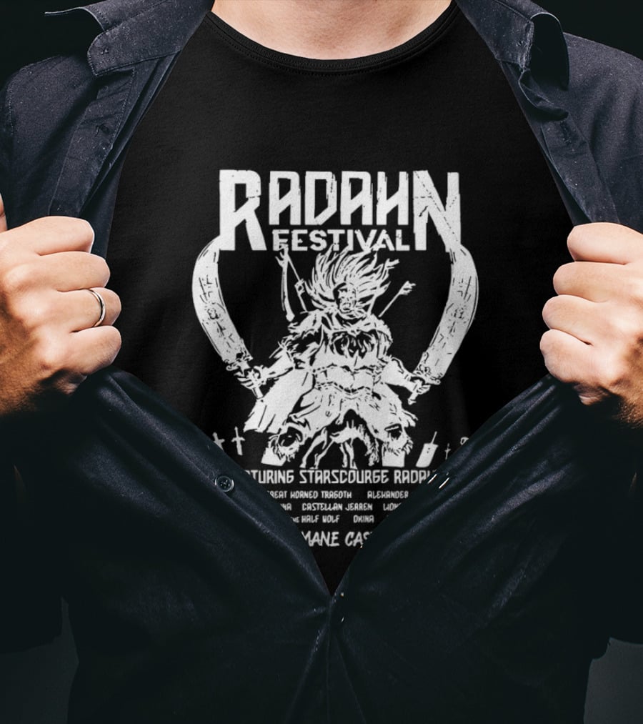 Radahn Festival Featuring Starscourge Radahn At Redmane Castle T-Shirt