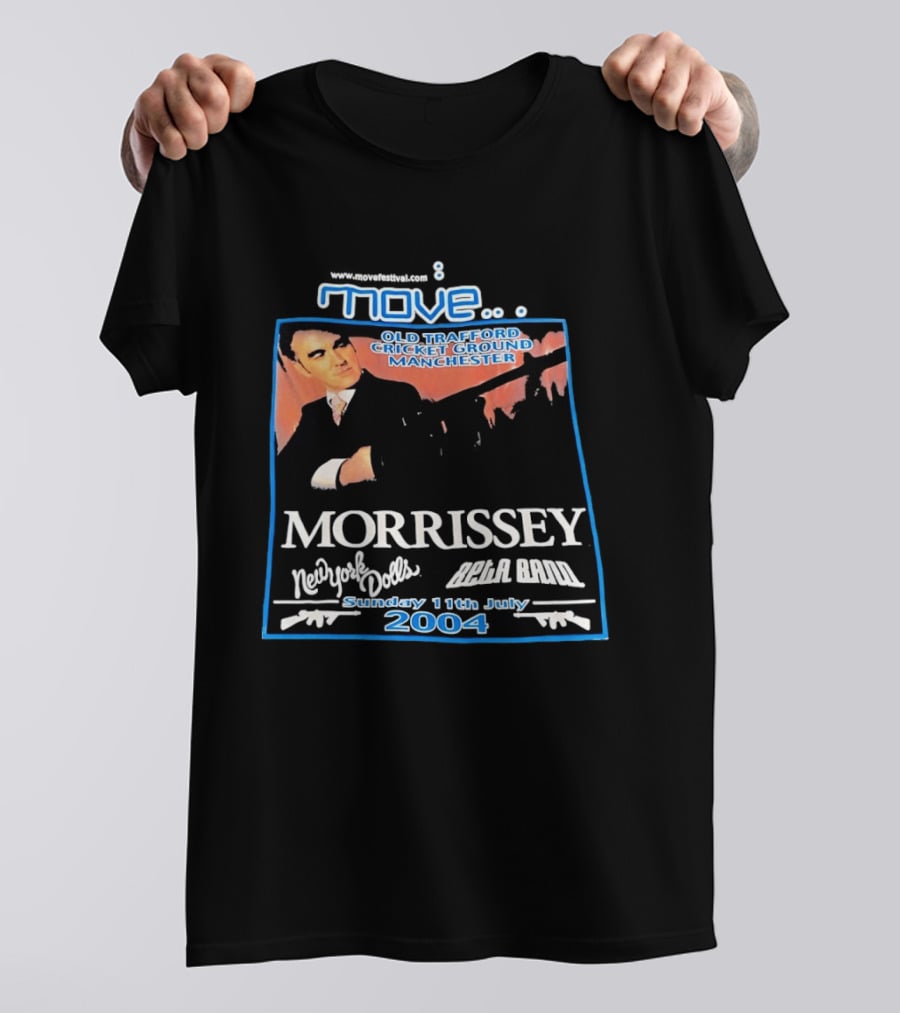 Move Festival Morrissey Old Trafford Cricket Ground Manchester New York Dolls Beta Band 11 July 2004 T-Shirt