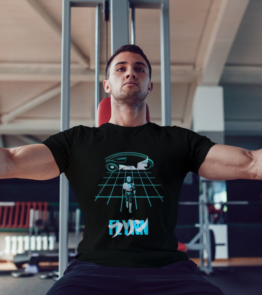 The Grid Rider Light Cycle Tron 1982 Movie Tron Kanji T-Shirt