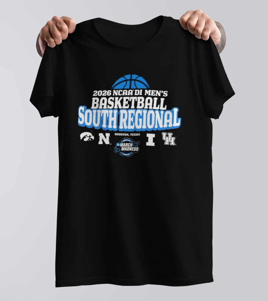 2026 NCAA DI Men's Basketball South Regional March Madness Houston TX T-Shirt