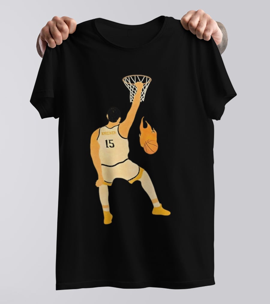 Nikola Jokic Denver Nuggets 15 Basketball Player Dunking Flame Ball T-Shirt