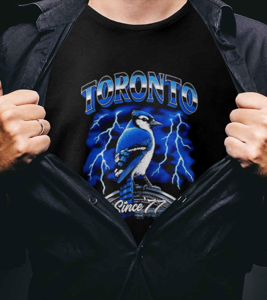 Toronto Blue Jays Since 77 Lightning Bird Power T-Shirt
