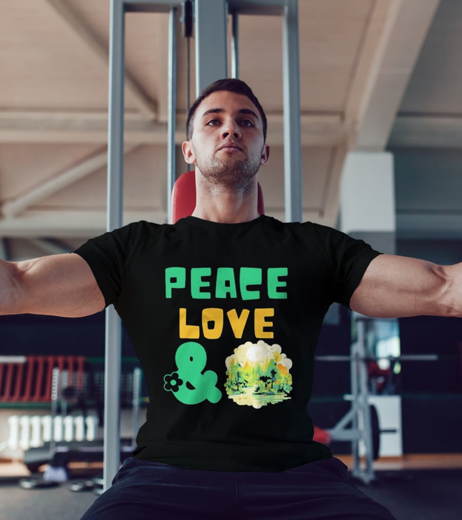 Peace Love And Nature Scenic Forest Scene T-Shirt