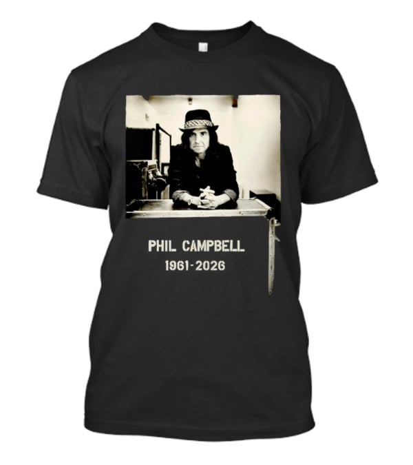 Phil Campbell 1961 2026 Retro Style Musician Hat Fashion T-Shirt