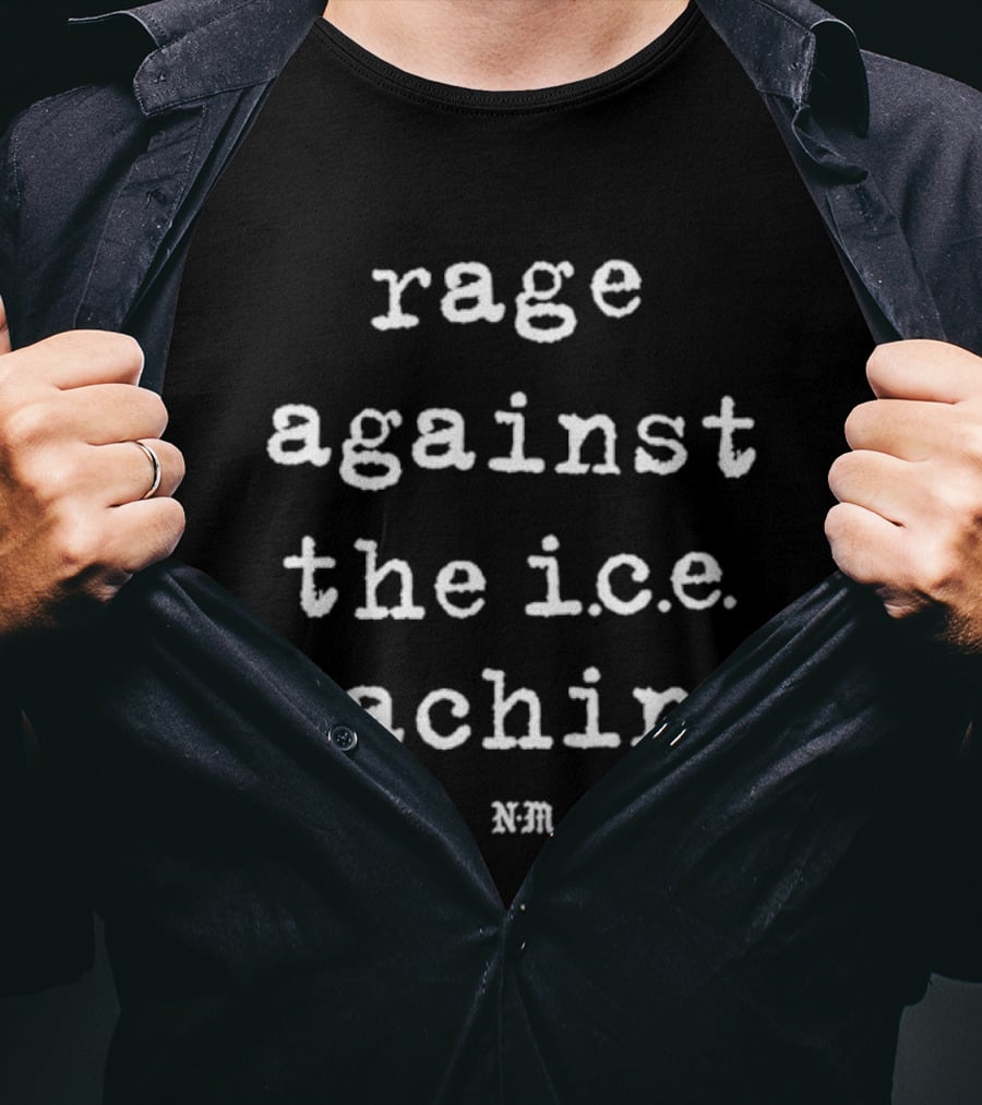 Rage Against The Ice Machine Text Bold Print T-Shirt