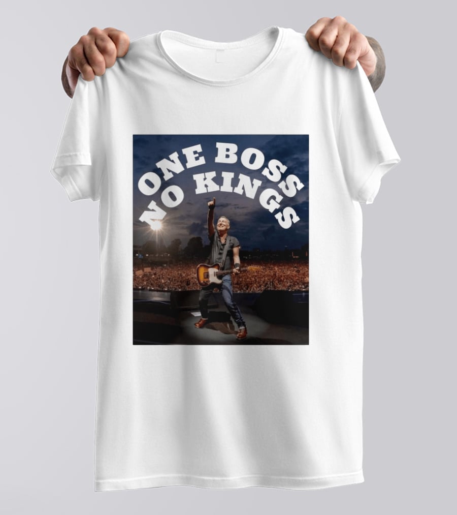 One Boss No Kings Bruce Springsteen Live Concert Crowd Performance T-Shirt