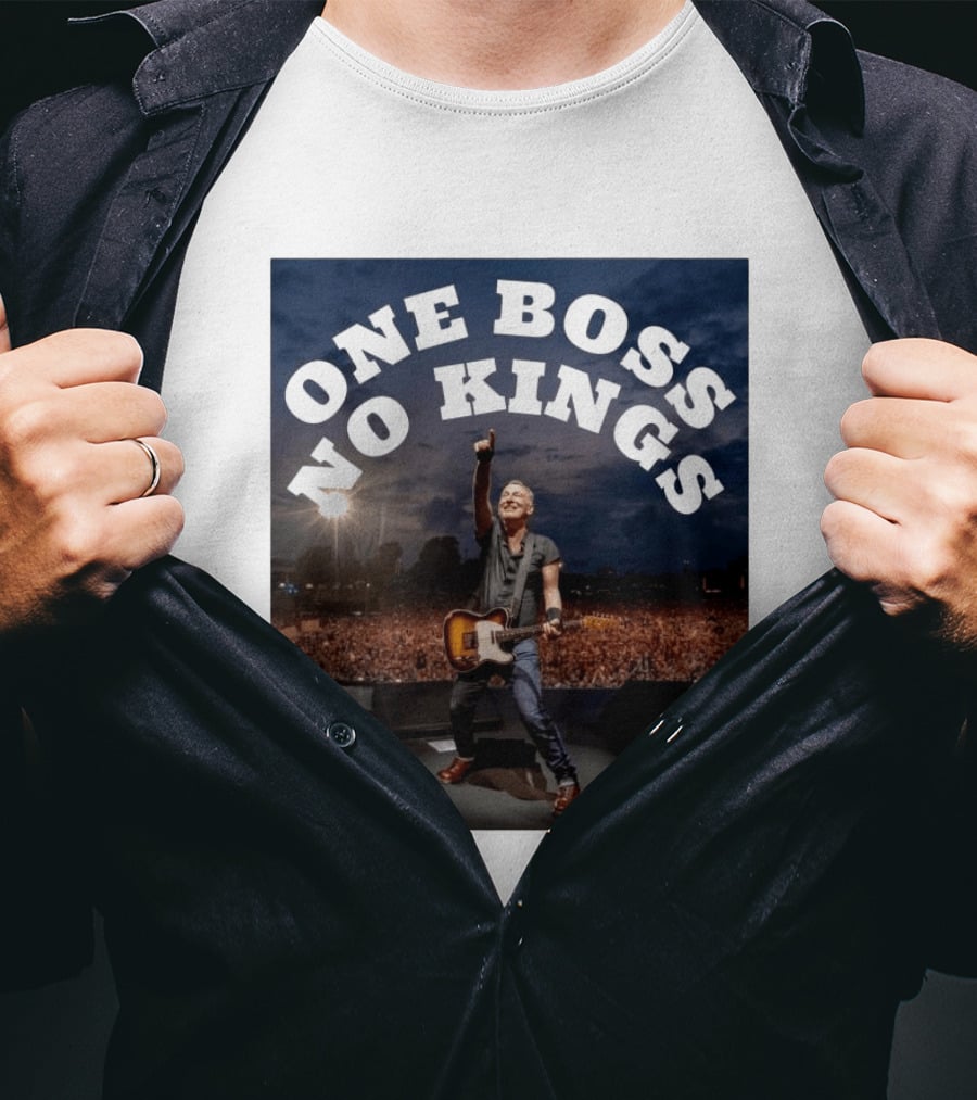 One Boss No Kings Bruce Springsteen Live Concert Crowd Performance T-Shirt