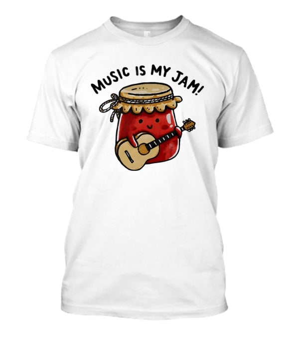 Jar Of Jam Playing Guitar Music Is My Jam T-Shirt