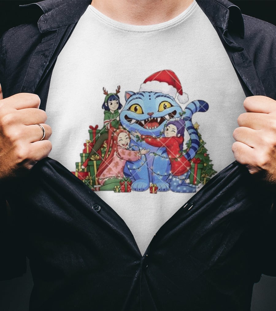 Derpy Huntrix Christmas Kpop Demon Hunters Holiday Cat Celebration With Friends T-Shirt