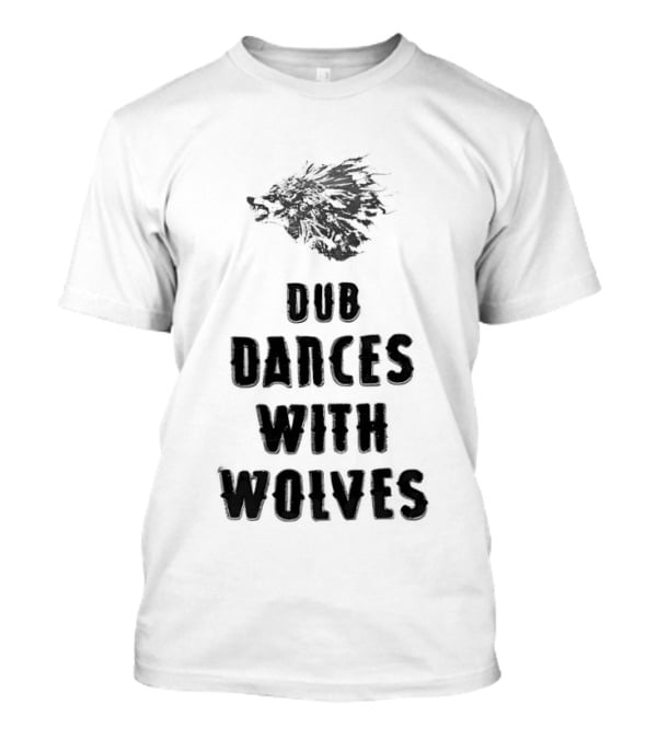 Dub Dances With Wolves Wolf Head Sketch T-Shirt