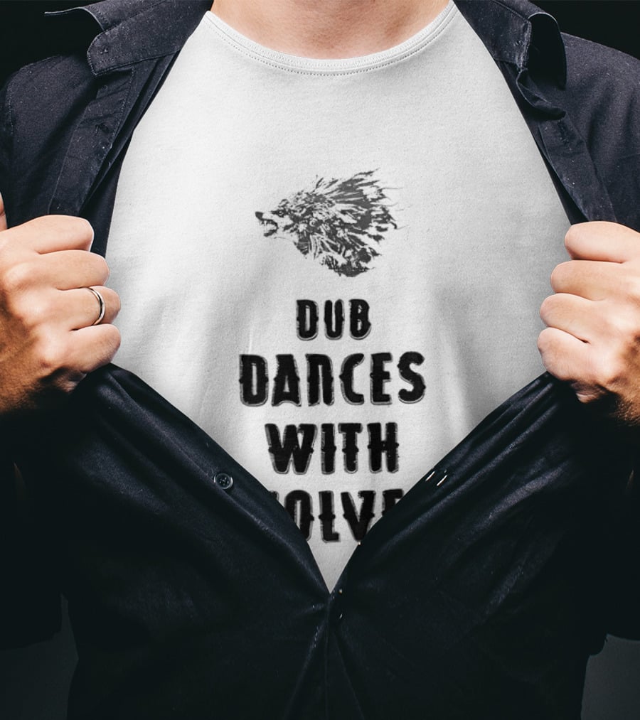 Dub Dances With Wolves Wolf Head Sketch T-Shirt