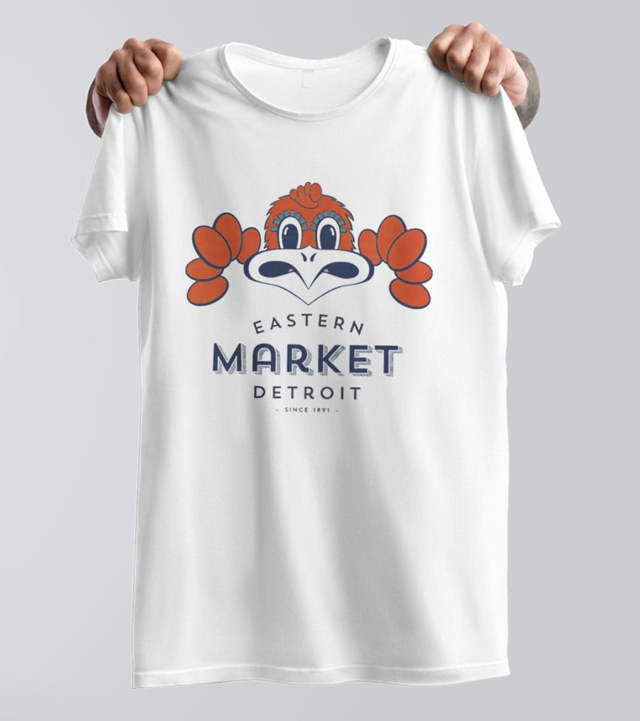 Eastern Market Detroit Since 1891 Cartoon Bird T-Shirt