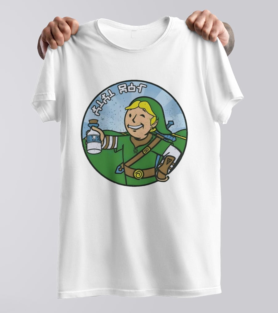 The Legend Of Zelda Link And Fallout Vault Boy T-Shirt