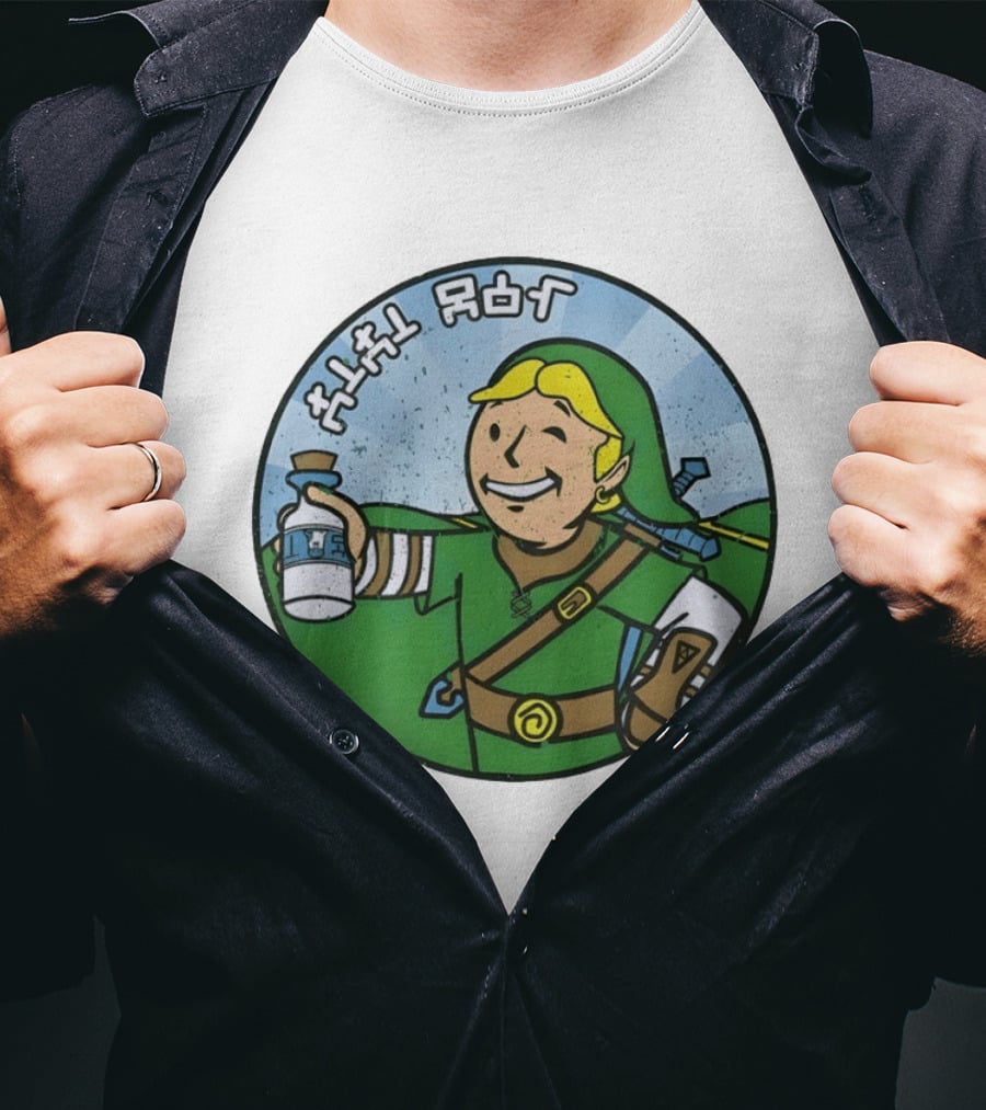The Legend Of Zelda Link And Fallout Vault Boy T-Shirt