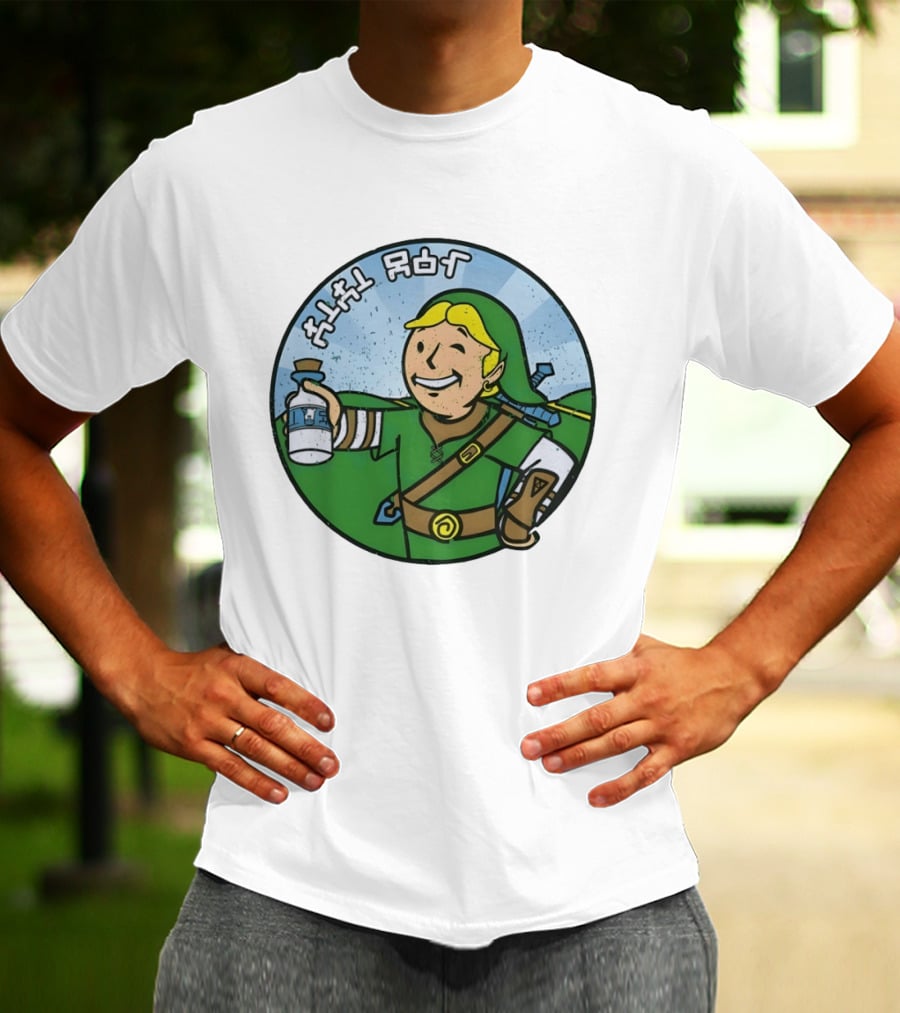 The Legend Of Zelda Link And Fallout Vault Boy T-Shirt