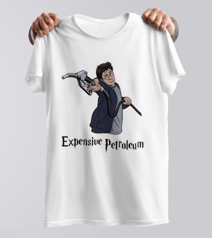 Expensive Petroleum Man Holding Gas Pump Nozzle T-Shirt