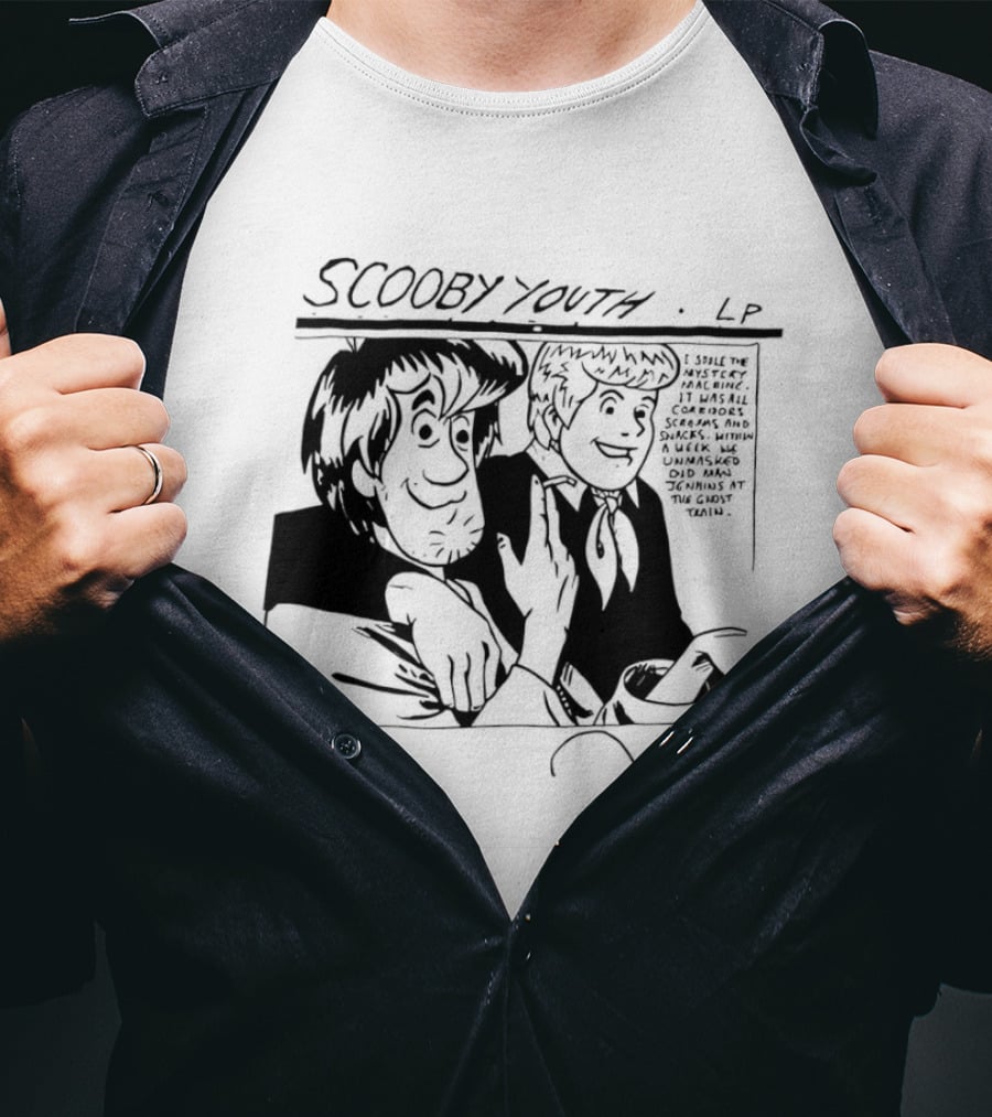 Scooby Youth LP Scooby Doo Shaggy Velma Daphne Classic Cartoon Franchise T-Shirt