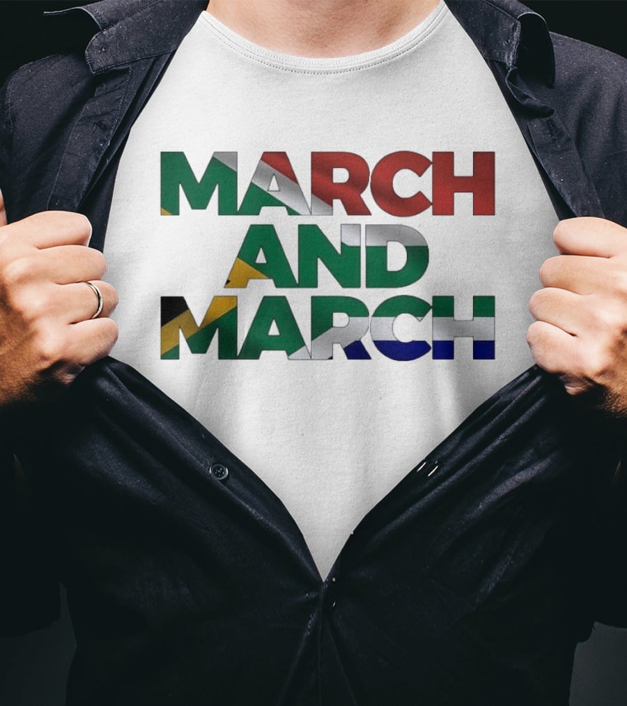 March And March South African Flag T-Shirt