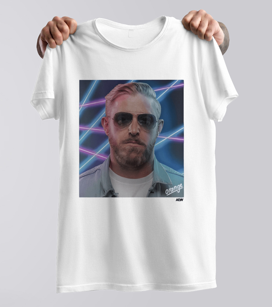 Orange Cassidy Sunglasses AEW Retro Neon T-Shirt