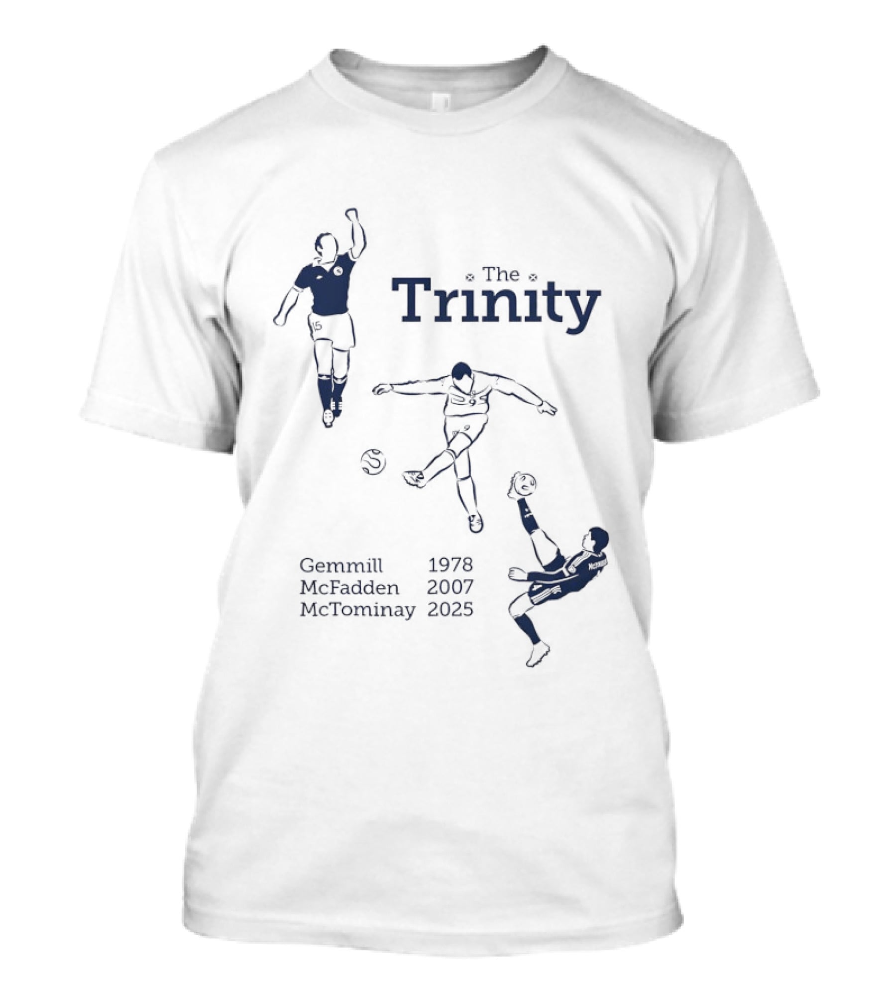 The Trinity Gemmill Mcfadden Mctominay 1976 2001 2023 T-Shirt