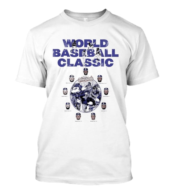 World Baseball Classic Venezuela Players Team Collage T-Shirt