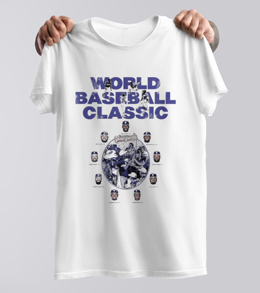World Baseball Classic Venezuela Players Team Collage T-Shirt