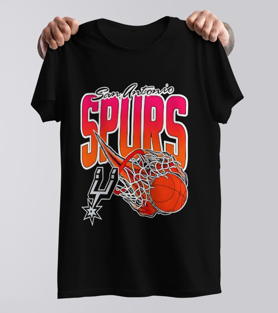 San Antonio Spurs Basketball 2026 Fireball Net T-Shirt
