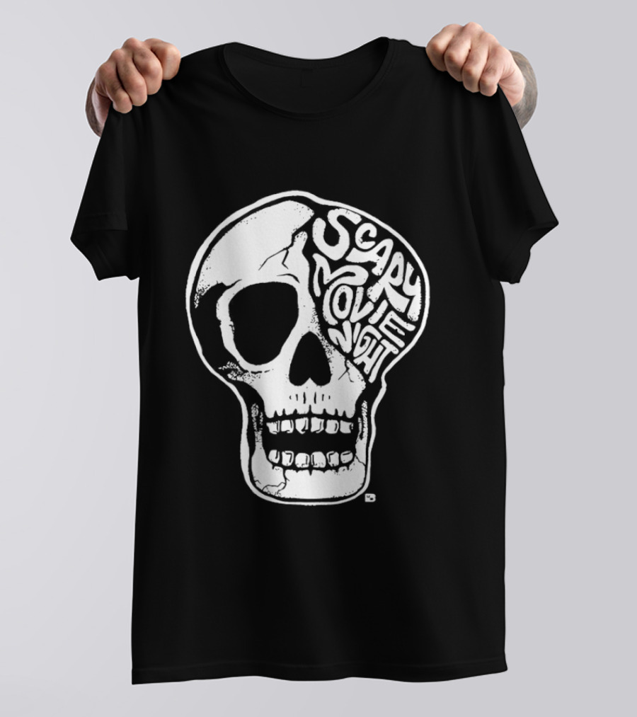 Skull Scary Movie Night Halloween Skull T-Shirt