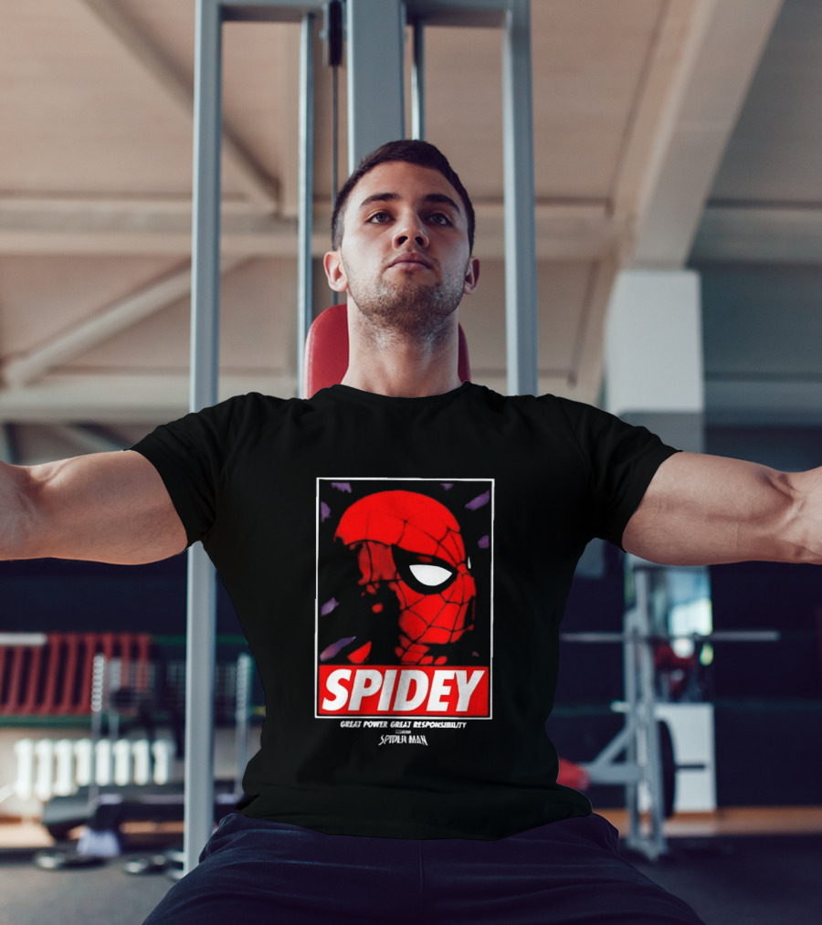 SPIDEY Great Power Great Responsibility Spider Man T-Shirt
