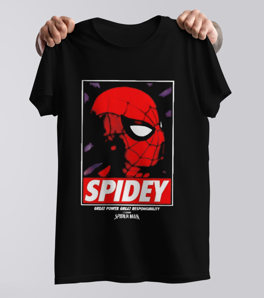 SPIDEY Great Power Great Responsibility Spider Man T-Shirt