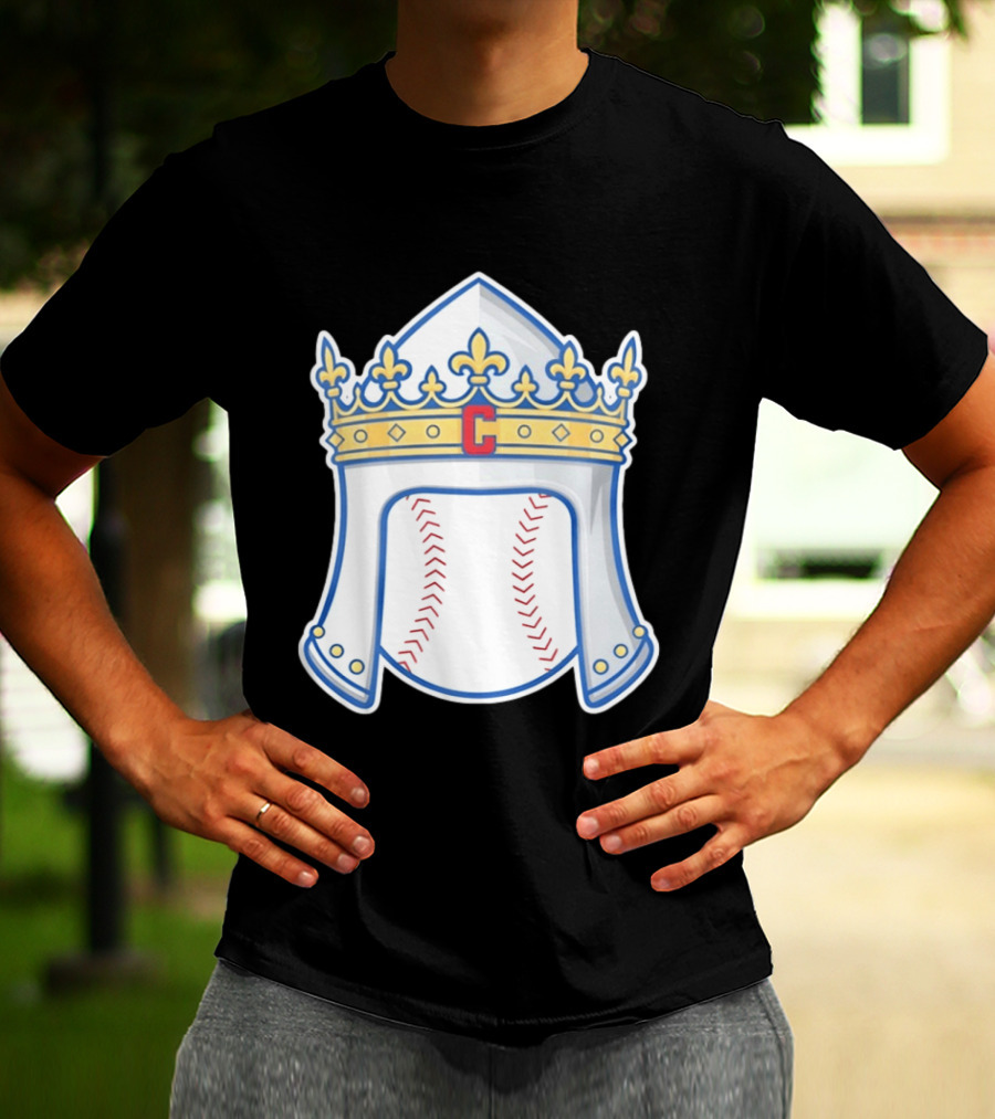 Chicago Cubs Sir Longball Baseball Helmet Crown T-Shirt