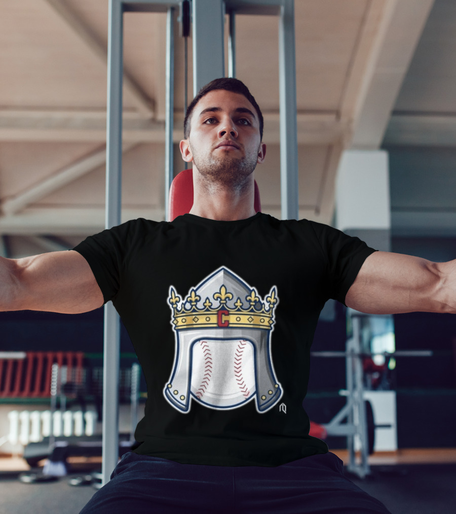 Cleveland Guardians Baseball Knight Helmet Crest T-Shirt