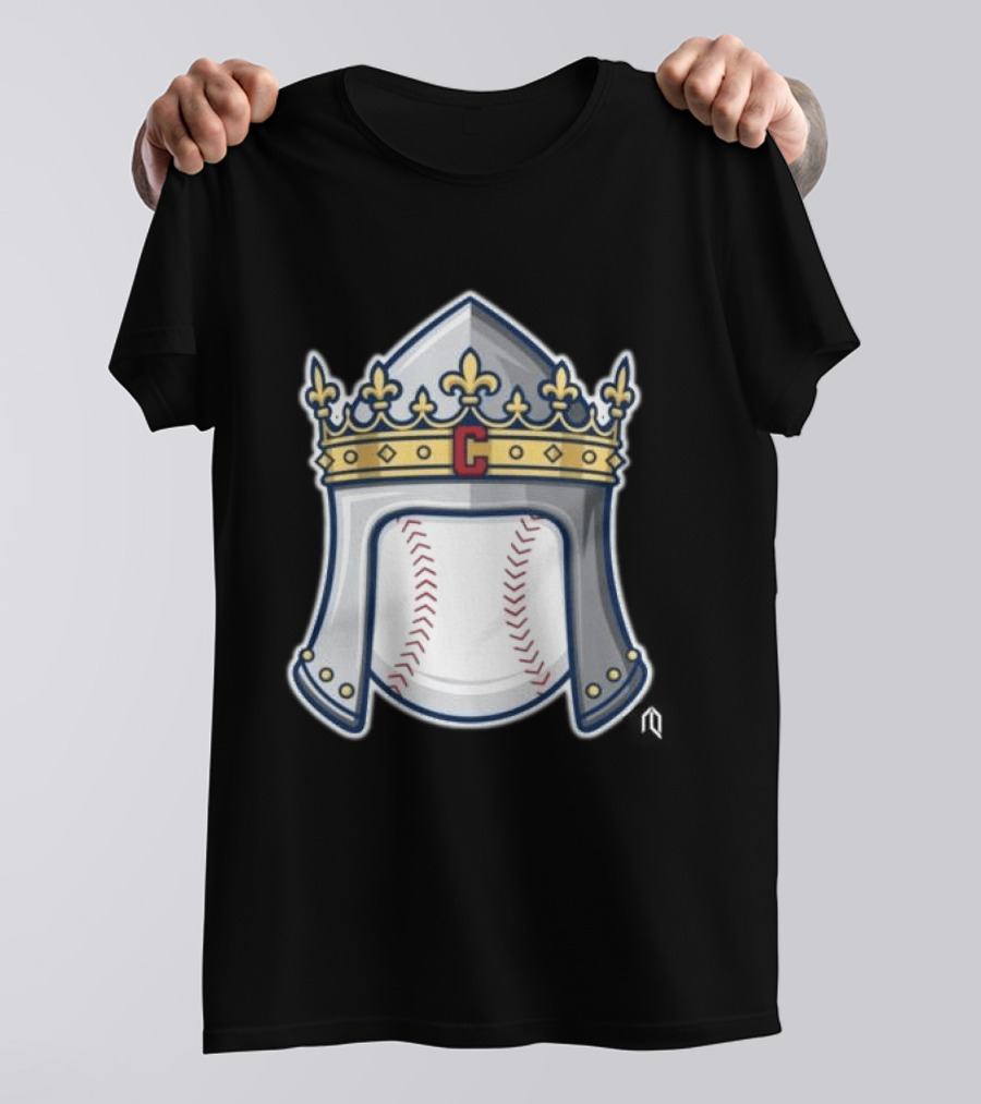 Cleveland Guardians Baseball Knight Helmet Crest T-Shirt