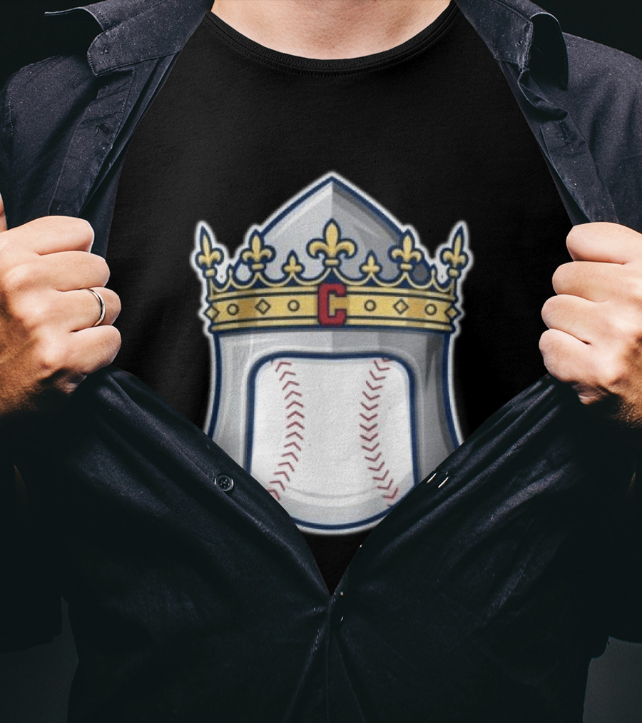 Cleveland Guardians Baseball Knight Helmet Crest T-Shirt