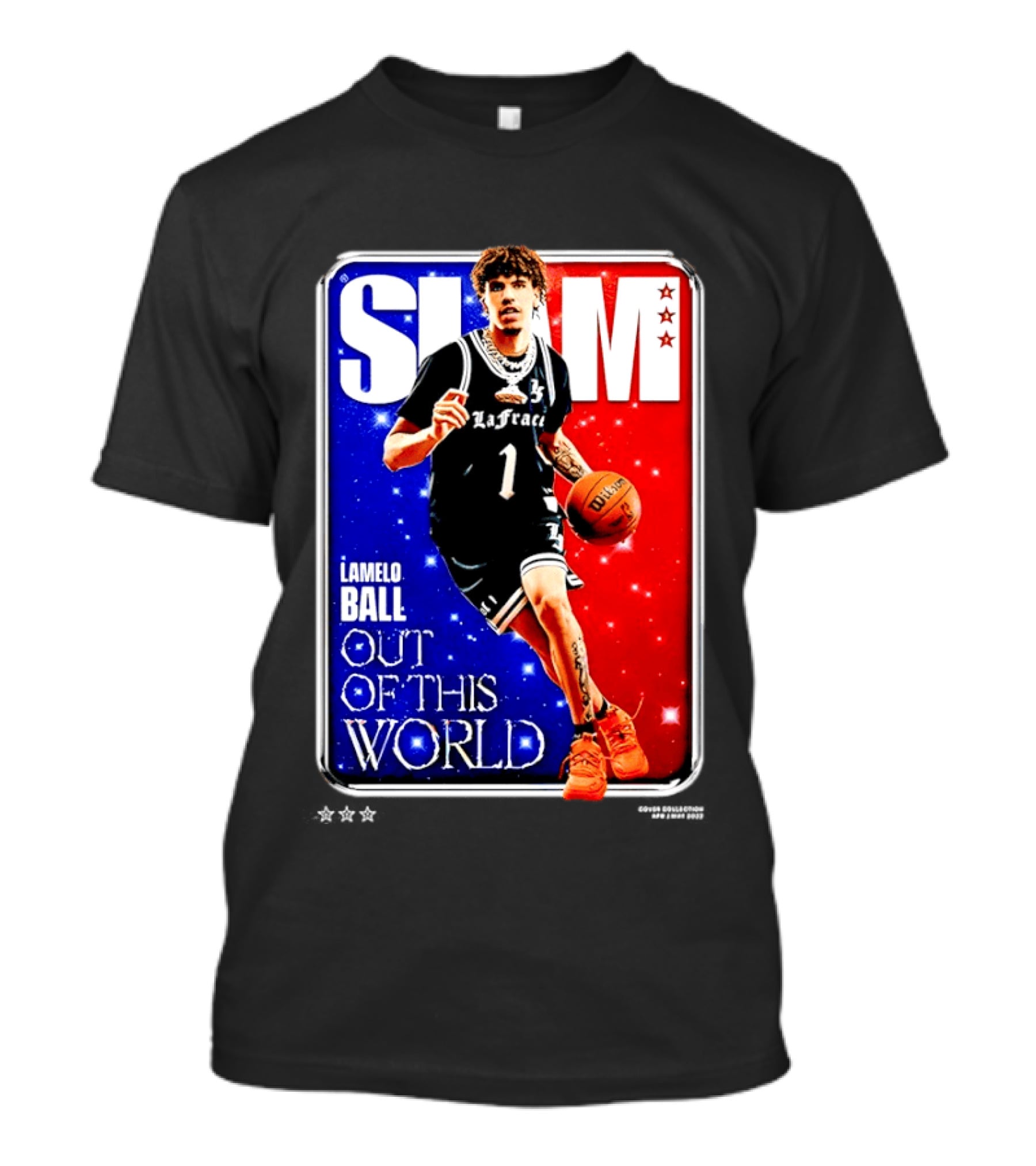 SLAM Cover LaMelo Ball 1 Charlotte Hornets Out Of This World T-Shirt