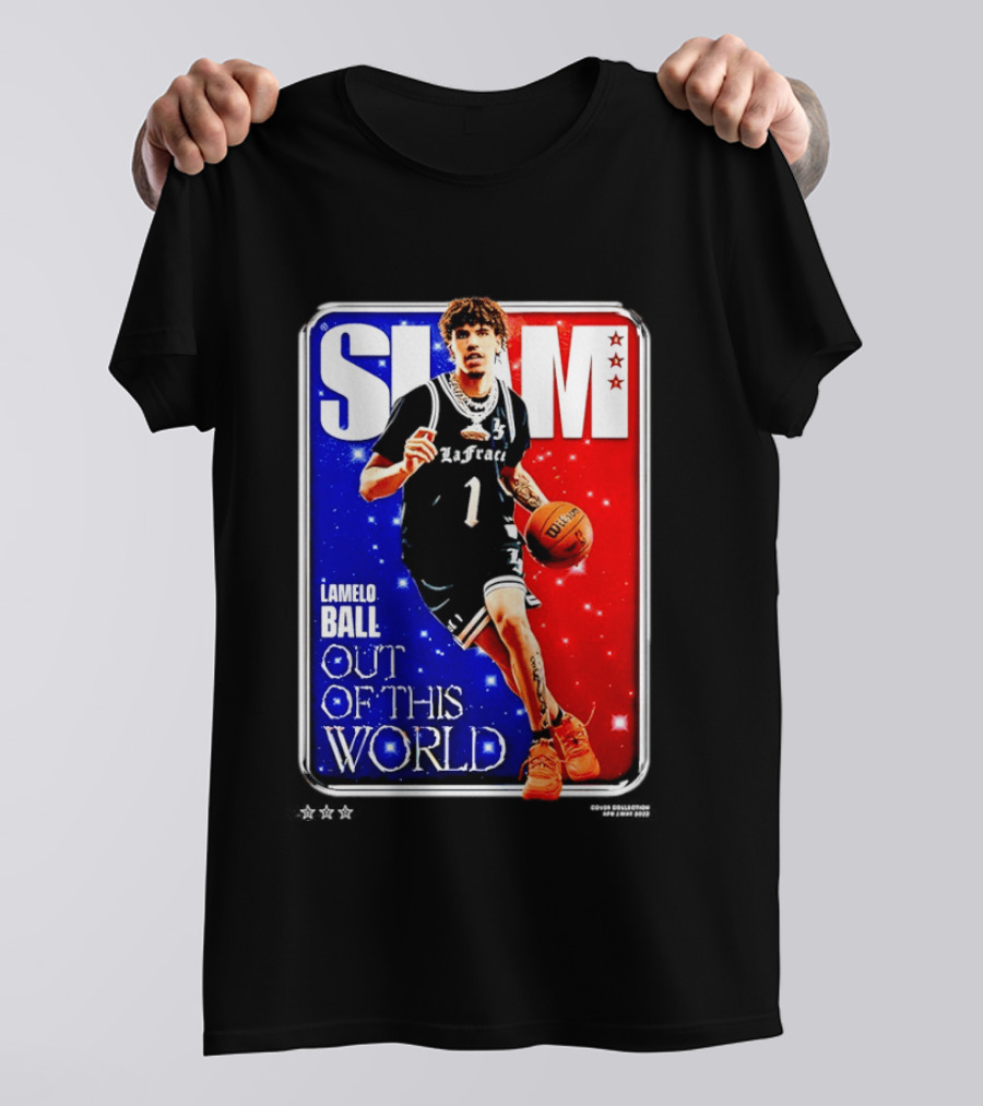SLAM Cover LaMelo Ball 1 Charlotte Hornets Out Of This World T-Shirt