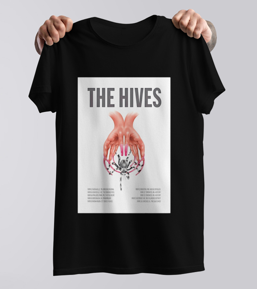 The Hives March 2026 Tour Dates Brooklyn Bowl House Of Blues History Fillmore Salt Shed T-Shirt