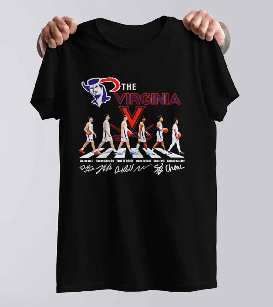 The Virginia Cavaliers Men's Basketball Team Abbey Road Homage T-Shirt