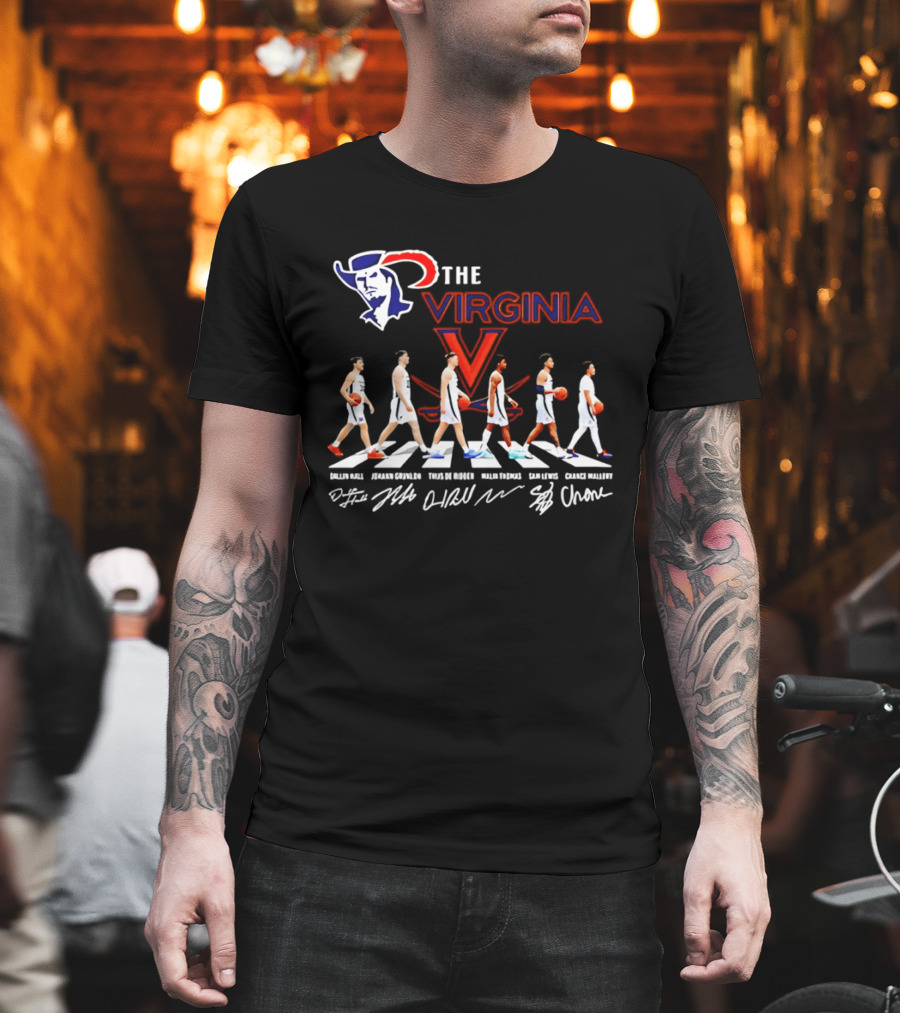 The Virginia Cavaliers Men's Basketball Team Abbey Road Homage T-Shirt